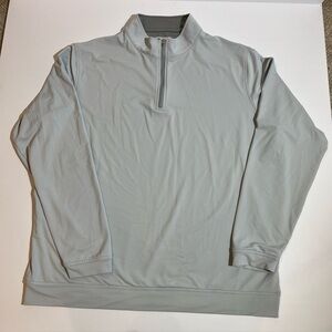 Peter Millar Men’s Quarter Zip Performance Golf XXL Gray Company Logo